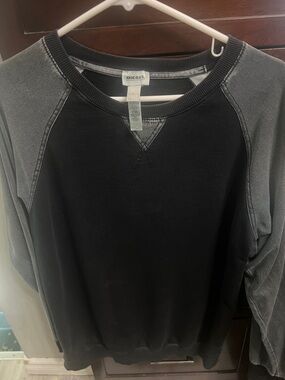 Diesel Black Body with Charcoal Raglan Sleeve Sweatshirt